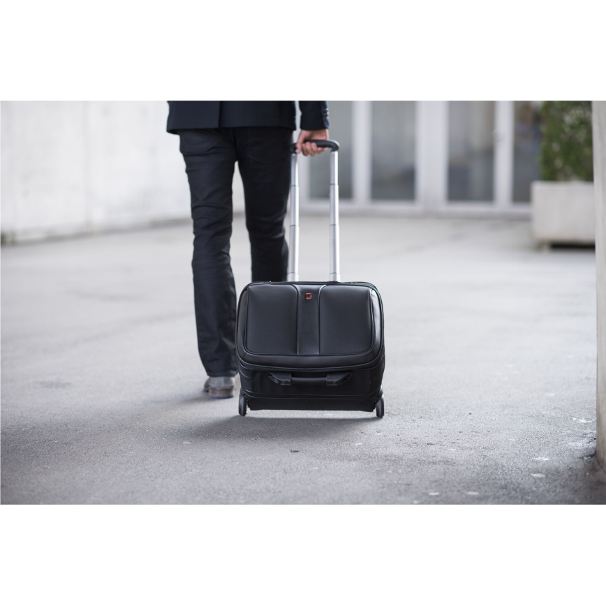 Wenger - Walizka podróżna na kółkach 25 l 17" + torba na laptopa 15,6" Patriot czarne