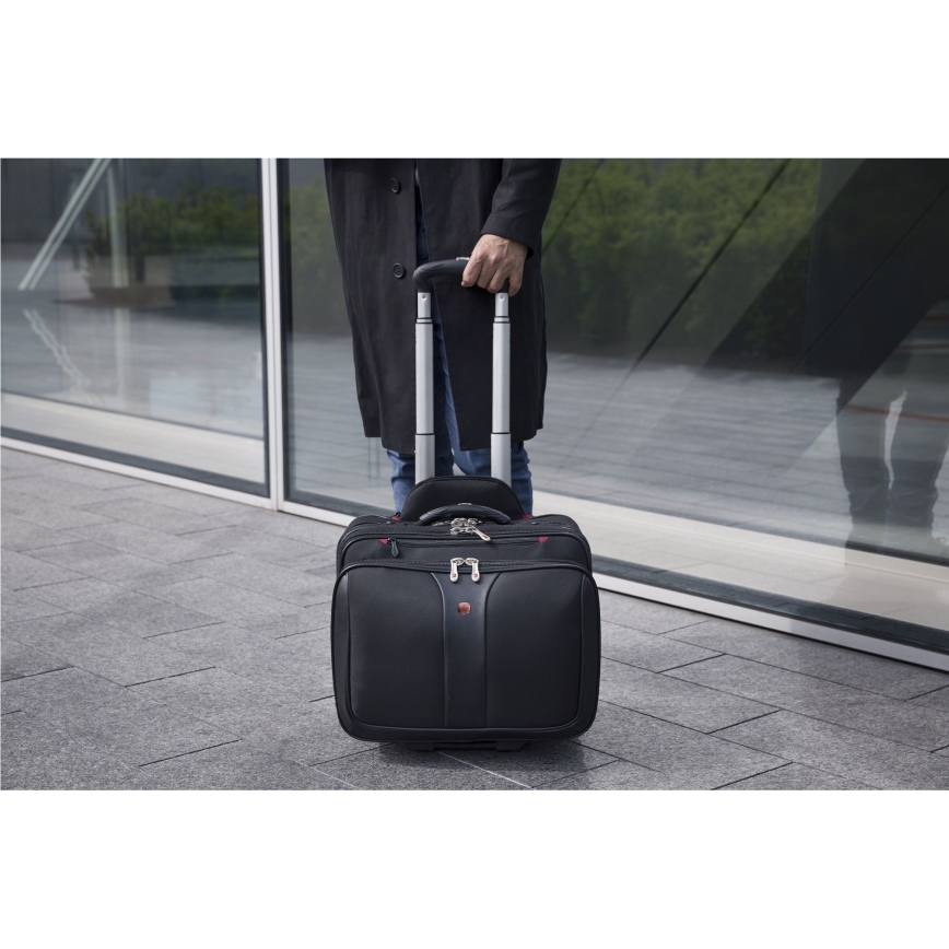 Wenger - Walizka podróżna na kółkach 25 l 17" + torba na laptopa 15,6" Patriot czarne