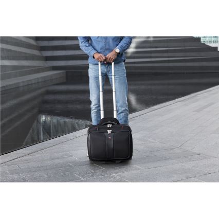 Wenger - Walizka podróżna na kółkach 25 l 17" + torba na laptopa 15,6" Patriot czarne