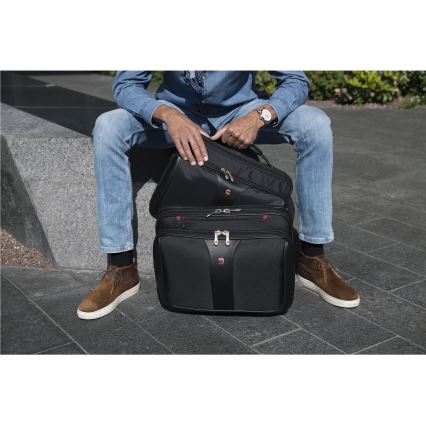 Wenger - Walizka podróżna na kółkach 25 l 17" + torba na laptopa 15,6" Patriot czarne