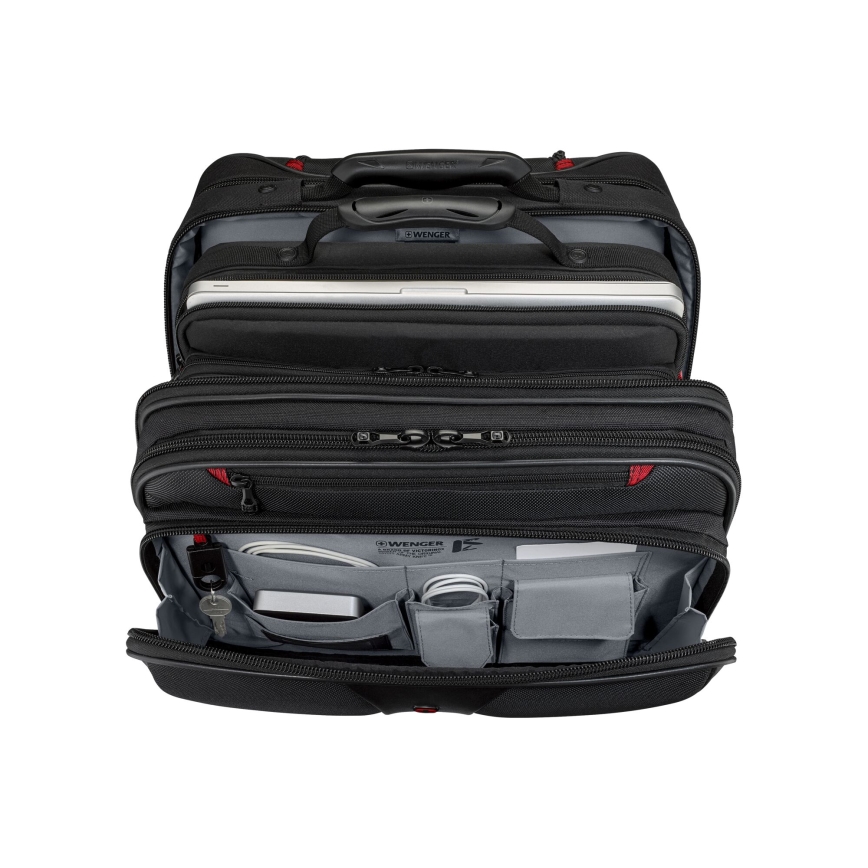 Wenger - Walizka podróżna na kółkach 25 l 17" + torba na laptopa 15,6" Patriot czarne