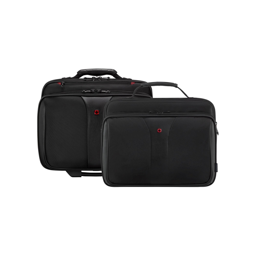 Wenger - Walizka podróżna na kółkach 25 l 17" + torba na laptopa 15,6" Patriot czarne