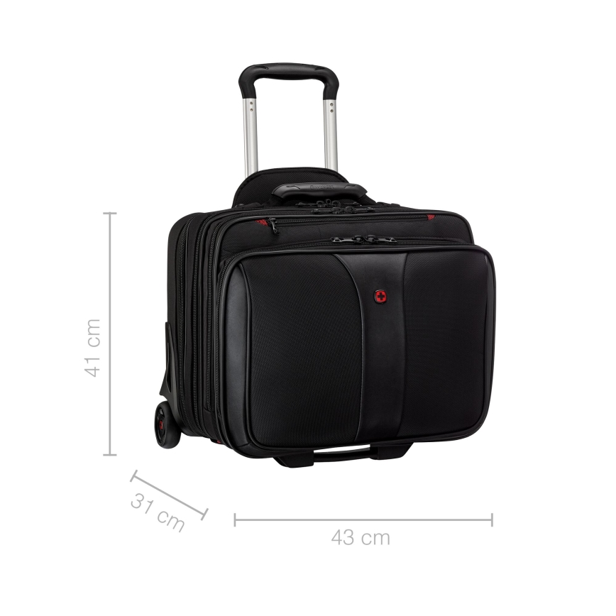 Wenger - Walizka podróżna na kółkach 25 l 17" + torba na laptopa 15,6" Patriot czarne