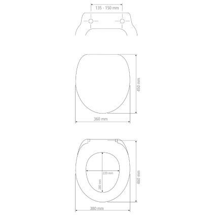 WENKO 105000100-WC deska sedesowa AURORA 45x36 cm biała