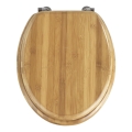 WENKO 144726100 - Deska sedesowa BAMBOO 34x41 cm brązowa/srebrna