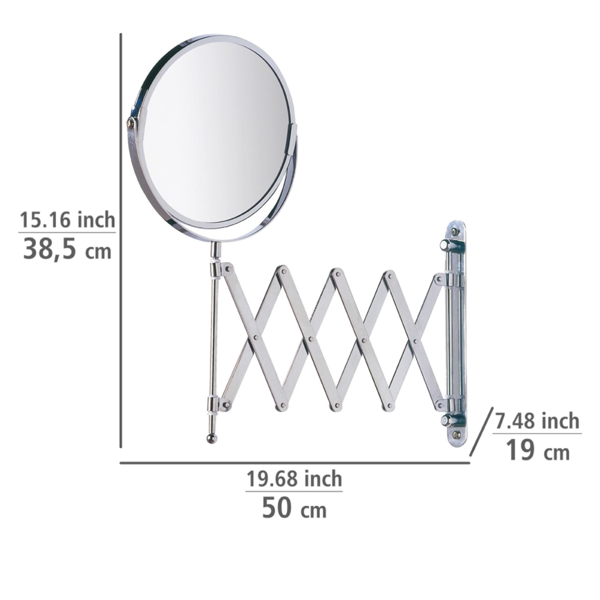 WENKO 15165100 - Lustro kosmetyczne EXCLUSIVE 19x38,5 cm, błyszczący chrom