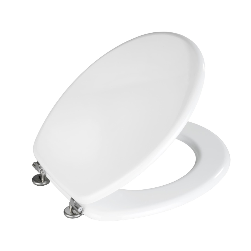 WENKO 154008100-WC deska sedesowa VALENCIA 43x36 cm biała/srebrna
