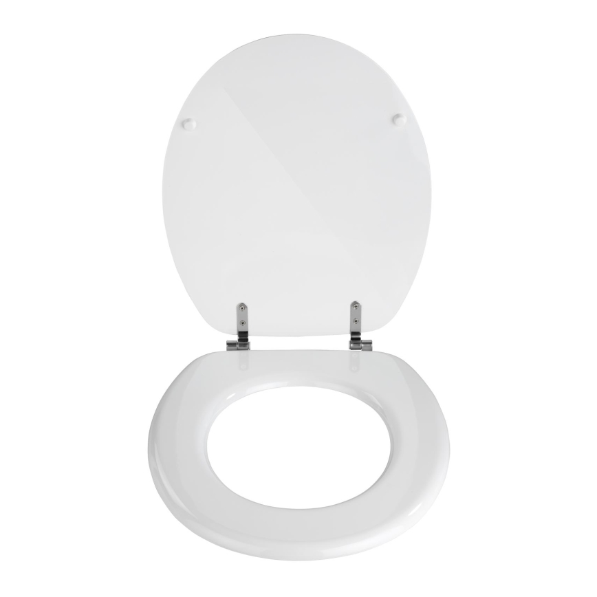 WENKO 154008100-WC deska sedesowa VALENCIA 43x36 cm biała/srebrna