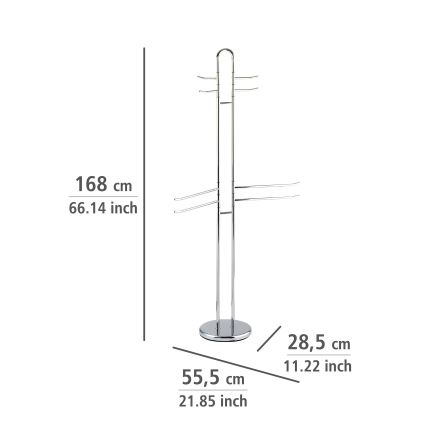 WENKO 15581100 - Stojak na ręczniki PALERMO 55,5x168 cm chrom błyszczący