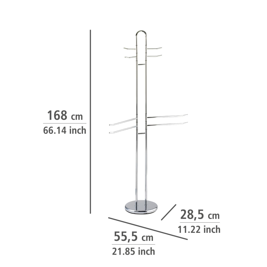 WENKO 15581100 - Stojak na ręczniki PALERMO 55,5x168 cm chrom błyszczący