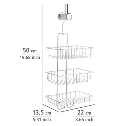 WENKO 15888100 - Półka NIVALA 22x50 cm chrom błyszczący