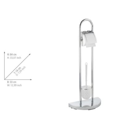 WENKO 16608100 - Szczotka WC COSENZA 33x84 cm chrom połysk/satyna