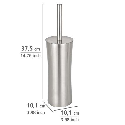 WENKO 16742100 - Szczotka do WC PIENO 10x37,5 cm stal nierdzewna/satyna