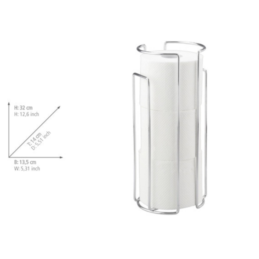 WENKO 16825100 - Uchwyt na papier toaletowy MILANO 13,5x32 cm błyszczący chrom