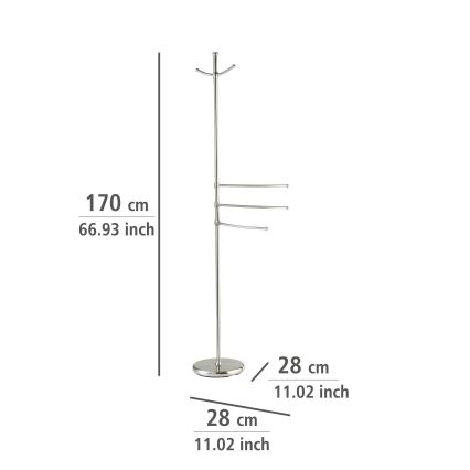 WENKO 16827100 - Stojak ADIAMO 28x170 cm srebrny