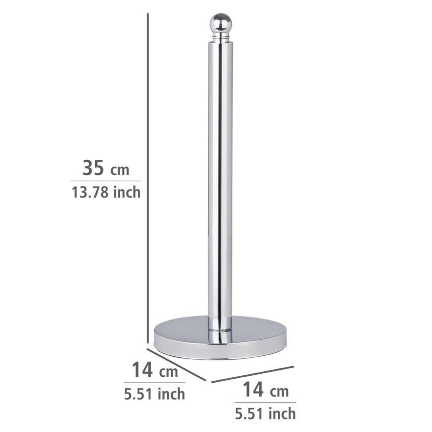 WENKO 16878100 - Uchwyt na papier toaletowy VITERBO 14x35 cm srebrny