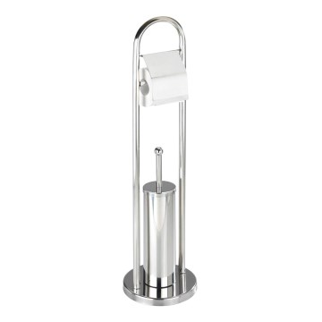 WENKO 16993100 - Zestaw WC VASTO 22x81 cm stal nierdzewna/srebrny