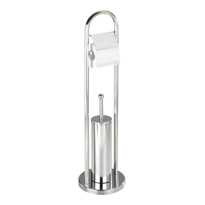 WENKO 16993100 - Zestaw WC VASTO 22x81 cm stal nierdzewna/srebrny