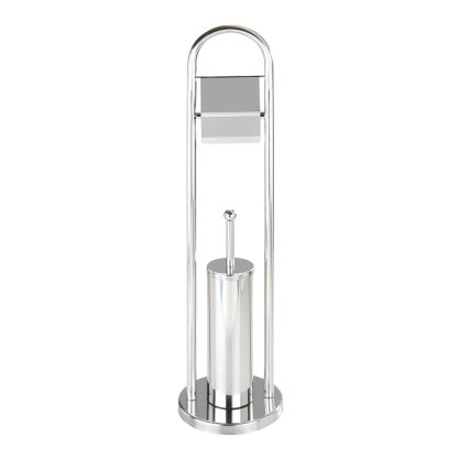 WENKO 16993100 - Zestaw WC VASTO 22x81 cm stal nierdzewna/srebrny