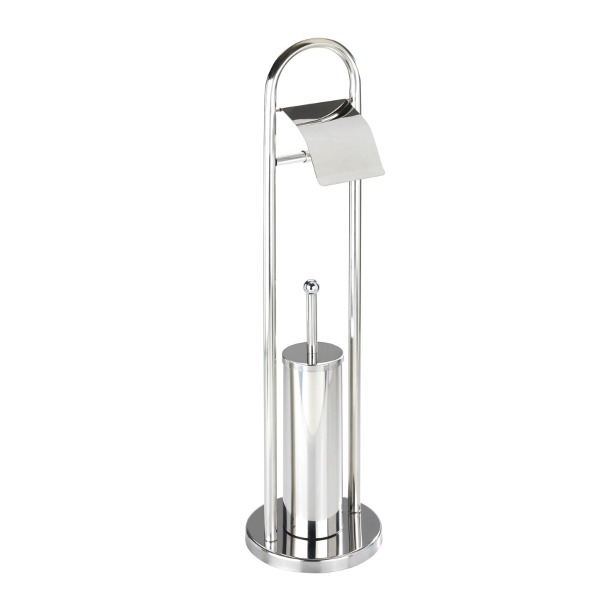 WENKO 16993100 - Zestaw WC VASTO 22x81 cm stal nierdzewna/srebrny