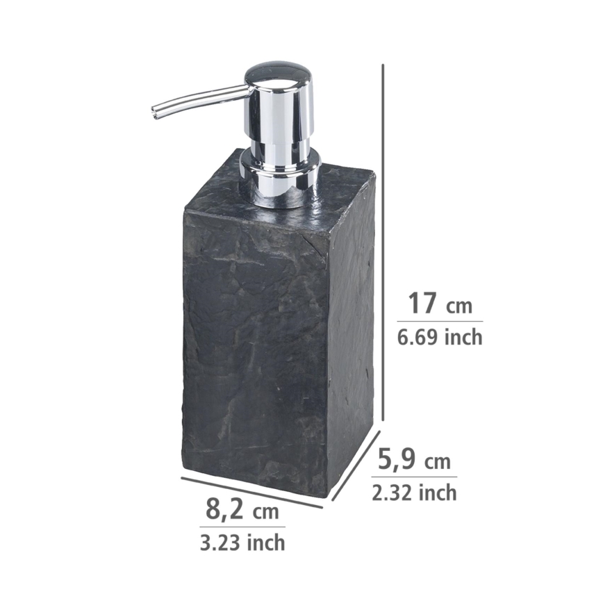 WENKO 17921100 - Dozownik mydła SLATE ROCK 250 ml antracyt