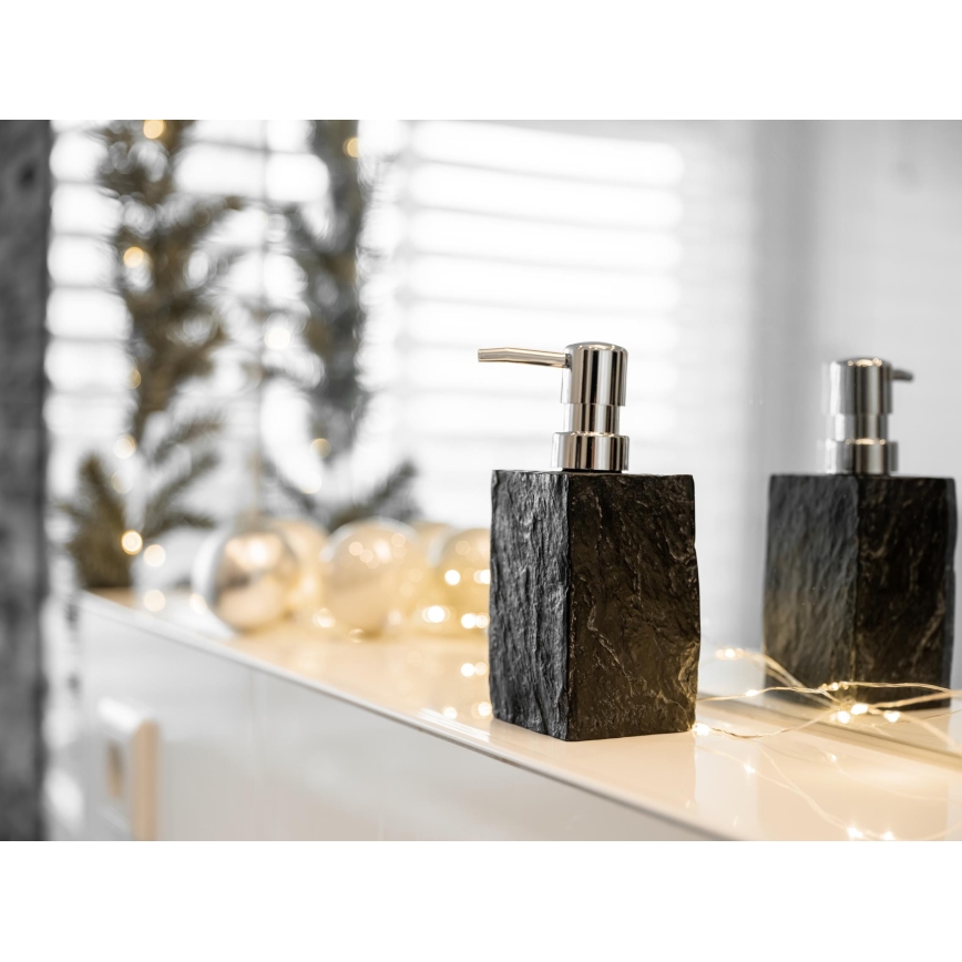 WENKO 17921100 - Dozownik mydła SLATE ROCK 250 ml antracyt