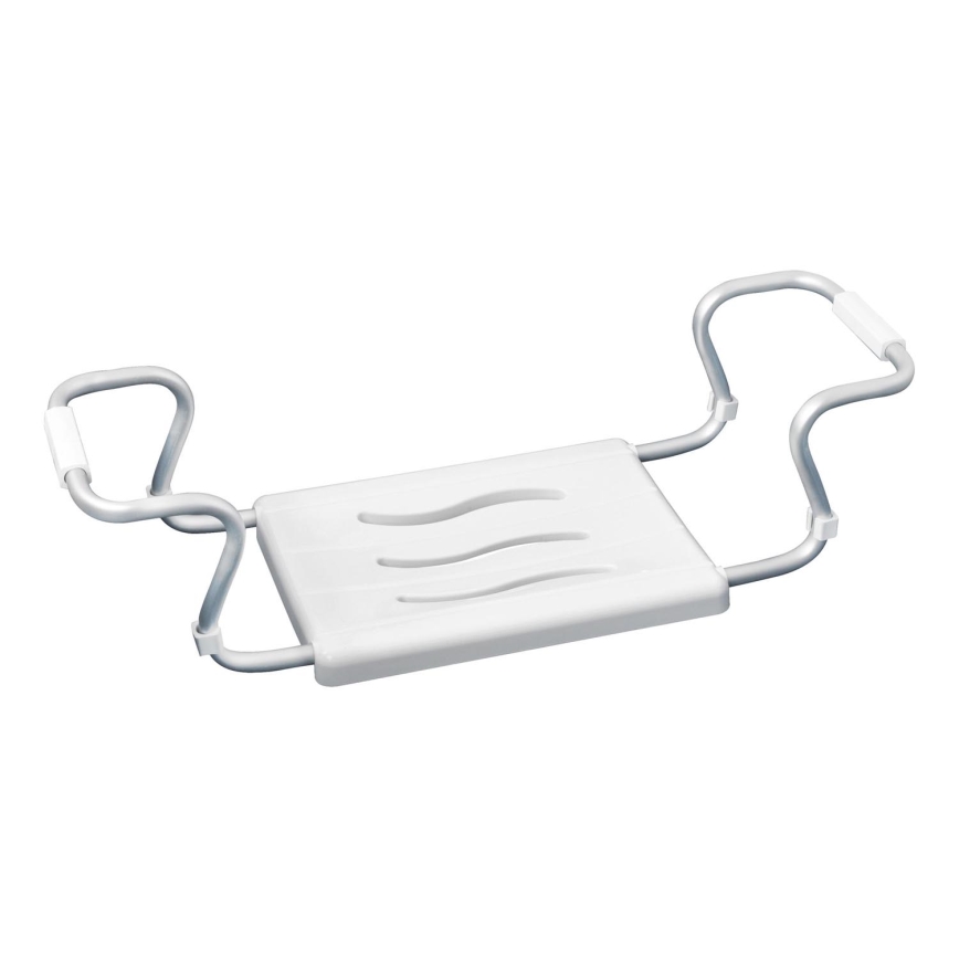 WENKO 17930100-Siedzisko do wanny SECURA 26x18 cm białe/srebrne