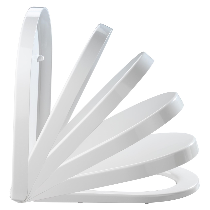 WENKO 18396100-WC deska sedesowa PALMA 46,5x35,7 cm biała/srebrna