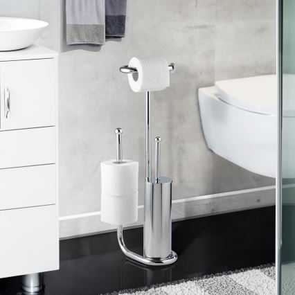 WENKO 18730100 - Szczotka do WC UNIVERSALO 20x62,5 cm chrom błyszczący