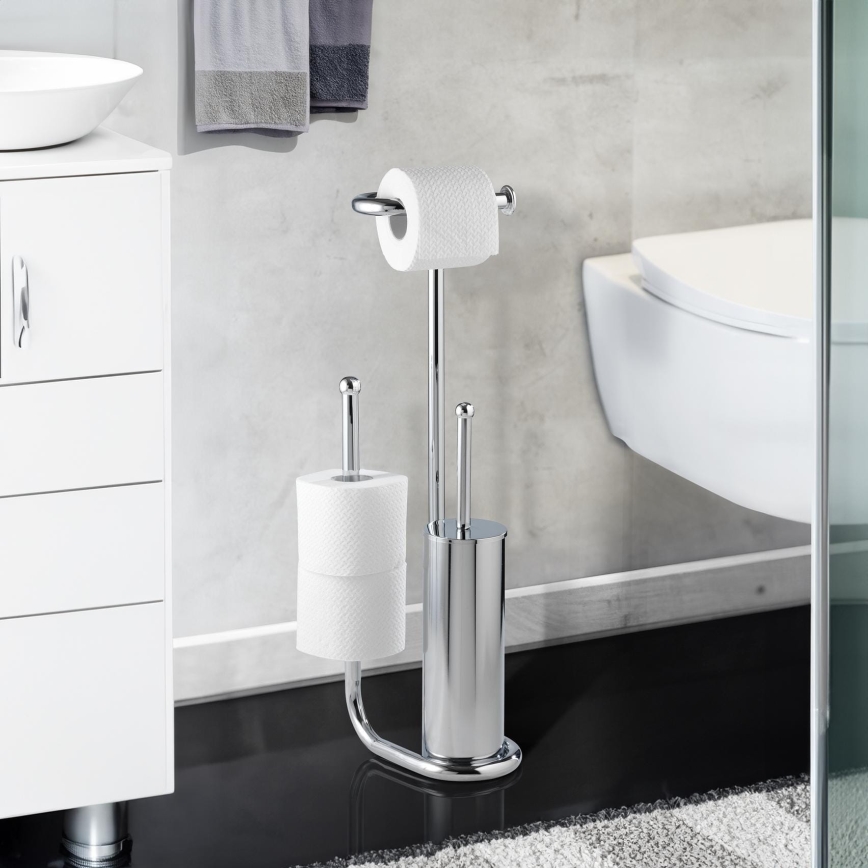 WENKO 18730100 - Szczotka do WC UNIVERSALO 20x62,5 cm chrom błyszczący