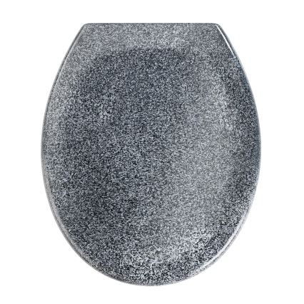 WENKO 18902100-WC deska sedesowa OTTANA 44,5 x 37,5 cm granit/szary/srebrny