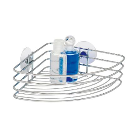 WENKO 18913100-Półka TURBO-LOC OKRĄGŁA STAL 26,5x20 cm chrom błyszczący