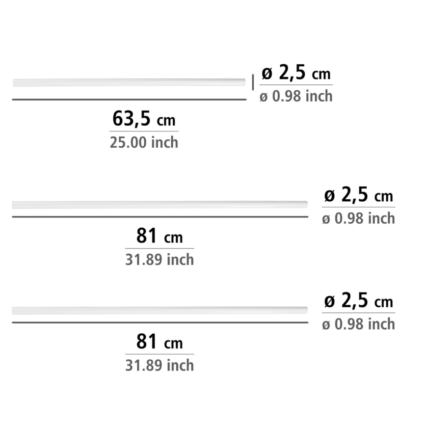 WENKO 19216100 - Uchwyt do drążka UNIVERSAL 2,5x2,5 cm biały