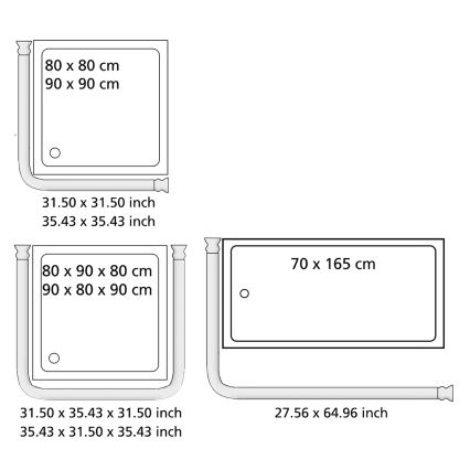 WENKO 19216100 - Uchwyt do drążka UNIVERSAL 2,5x2,5 cm biały