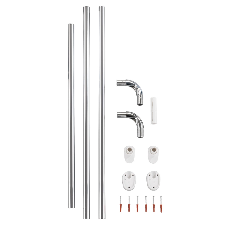 WENKO 19218100 - Drążek UNIVERSAL 2,5x2,5 cm chrom/biały