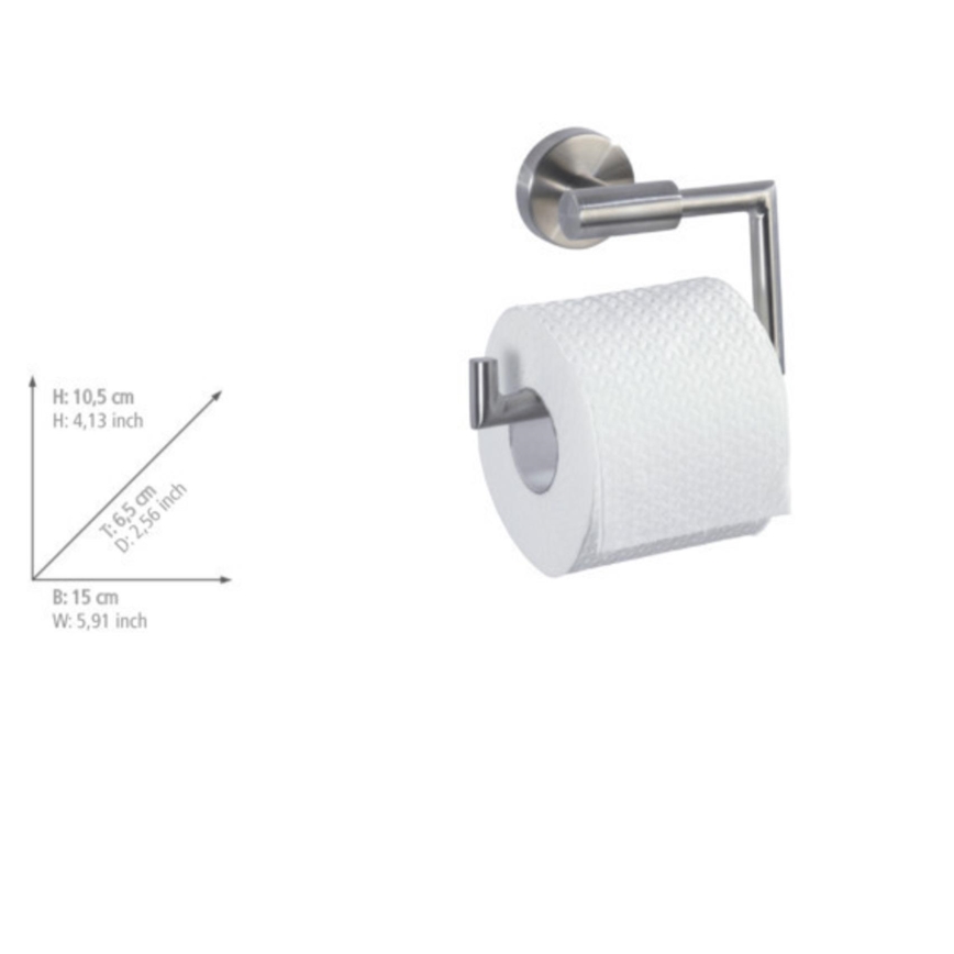 WENKO 19612100 - Uchwyt na papier toaletowy BOSIO MATT 15x10,5 cm stal nierdzewna/srebrna