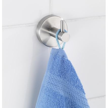 WENKO 19621100 - Haczyk BOSIO MATT 5,5x5,5 cm stal nierdzewna/srebrny