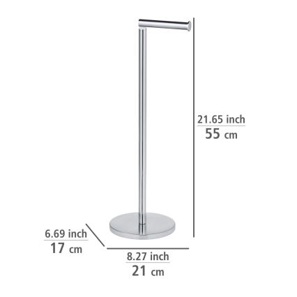 WENKO 19637100 - Uchwyt na papier toaletowy 21x55 cm stal nierdzewna/srebrny