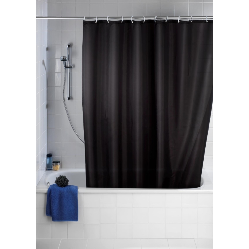 WENKO 20043100 - Zasłona prysznicowa 180x200 cm czarna