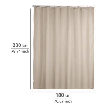 WENKO 20045100 - Zasłona prysznicowa 180x200 cm beżowa