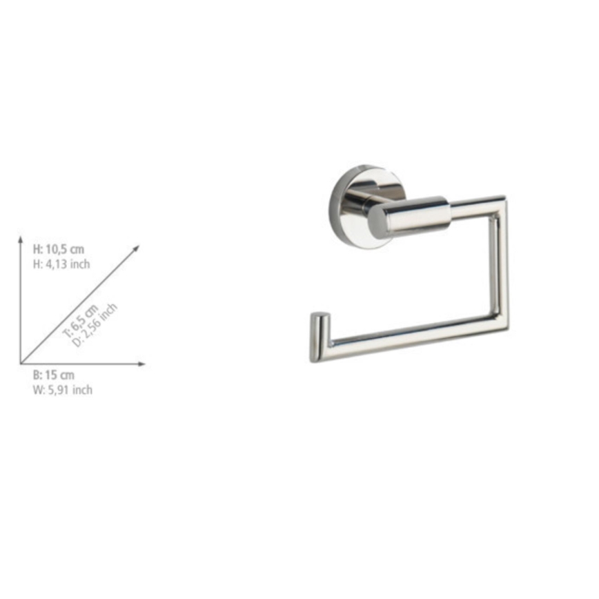 WENKO 20216100 - Uchwyt na papier toaletowy BOSIO SHINE 15x10,5 cm stal nierdzewna/srebrny