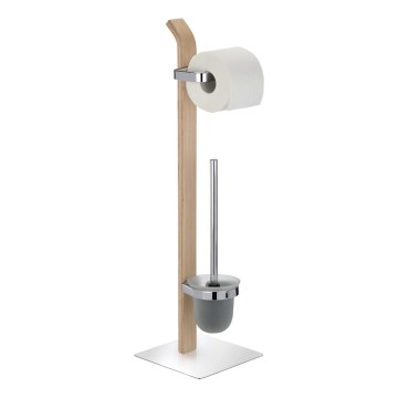 WENKO 20397100 - Szczotka do WC SAMONA 20x71,5 cm chrom/brązowy/satynowy