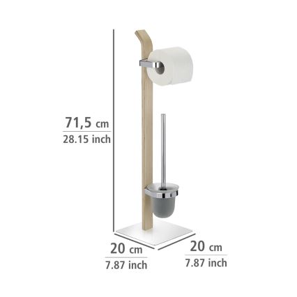 WENKO 20397100 - Szczotka do WC SAMONA 20x71,5 cm chrom/brązowy/satynowy