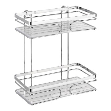 WENKO 20410100-Półka PREMIUM ze stali nierdzewnej 24 x 27 cm, srebrna