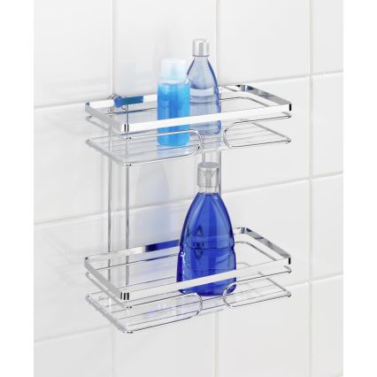 WENKO 20410100-Półka PREMIUM ze stali nierdzewnej 24 x 27 cm, srebrna