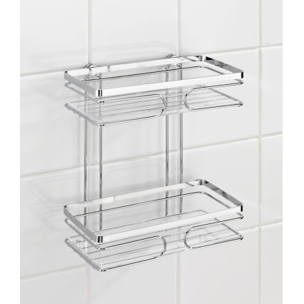 WENKO 20410100-Półka PREMIUM ze stali nierdzewnej 24 x 27 cm, srebrna