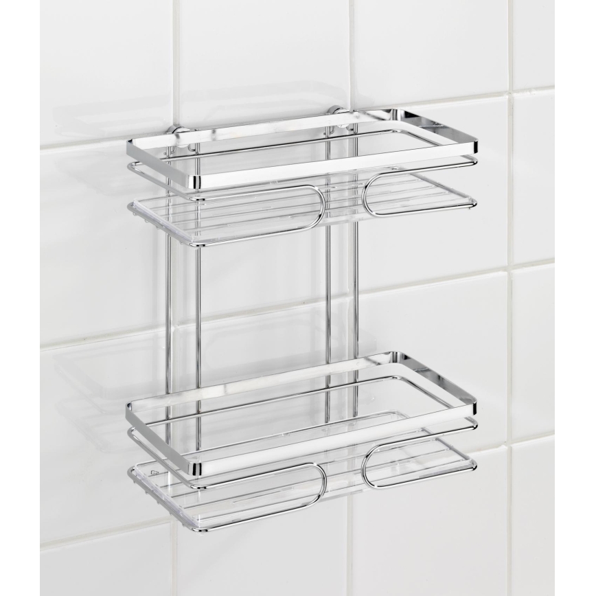 WENKO 20410100-Półka PREMIUM ze stali nierdzewnej 24 x 27 cm, srebrna