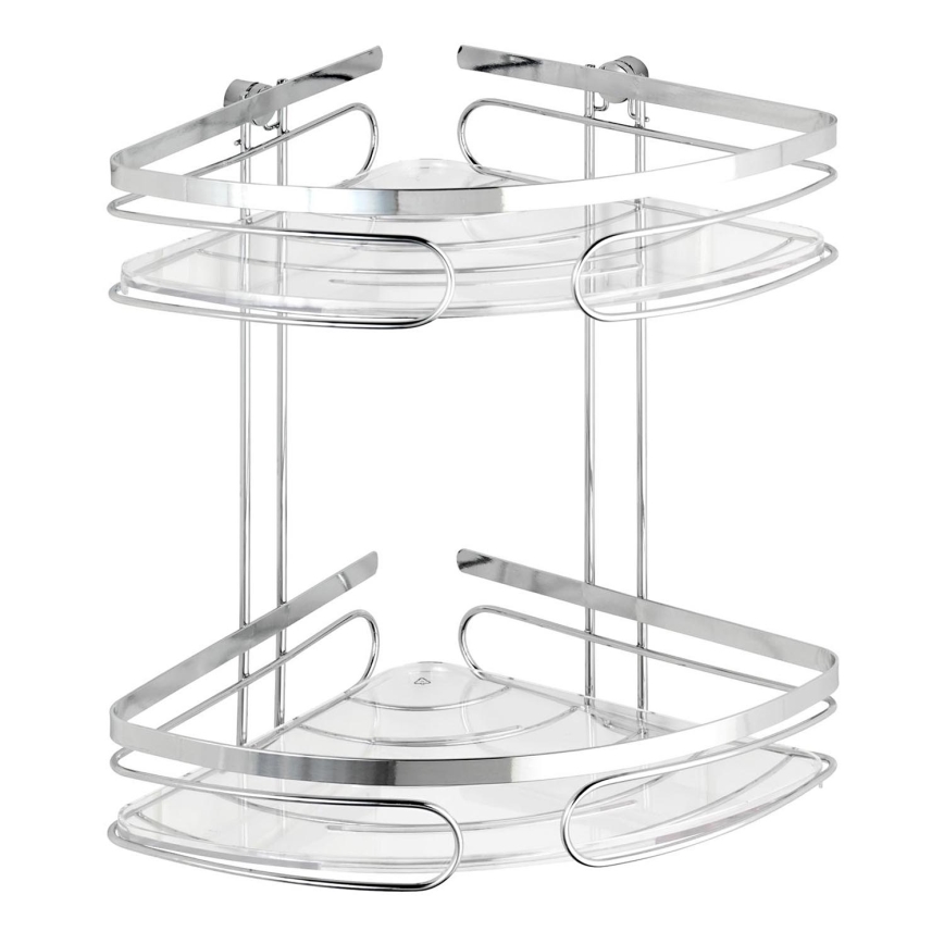 WENKO 20412100-Półka narożna PREMIUM STAL NIERDZEWNA 26,5x27,5 cm nierdzewna/srebrna