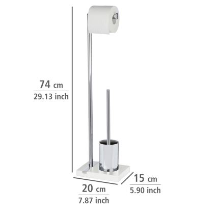 WENKO 20486100 - Szczotka WC NOBLE 20x74 cm chrom/biały