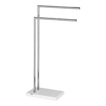 WENKO 20487100 - Stojak na ręczniki NOBLE 45,5x82 cm chrom błyszczący/biały